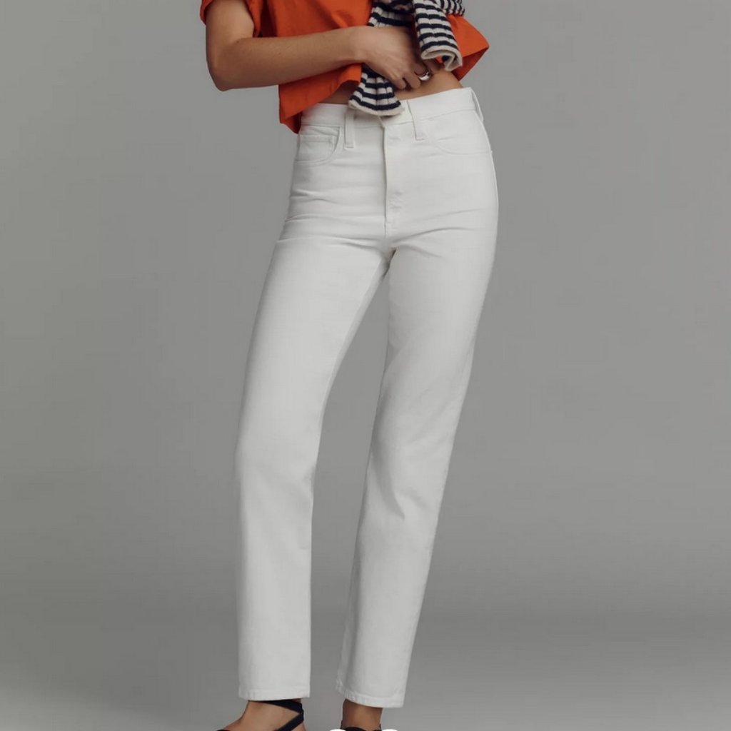 Joe's Jeans The Margot High-Rise Straight-Leg Jeans Slim Ankle White Size 27 Nwt